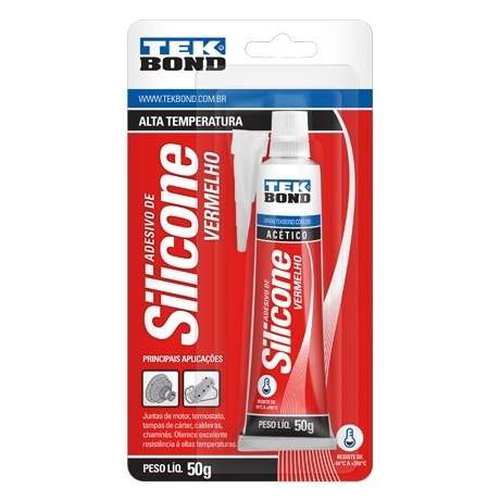 Silicone Alta Temperatura Vermelho 50 grs - cod 03459